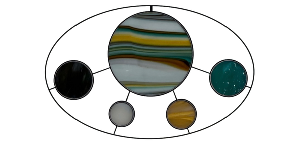 Jupiter's Moons Art Glass